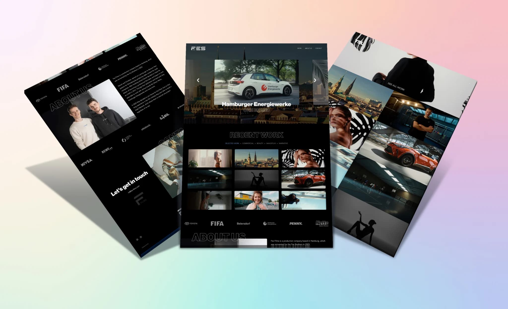 Mockup der FES-Films-Website