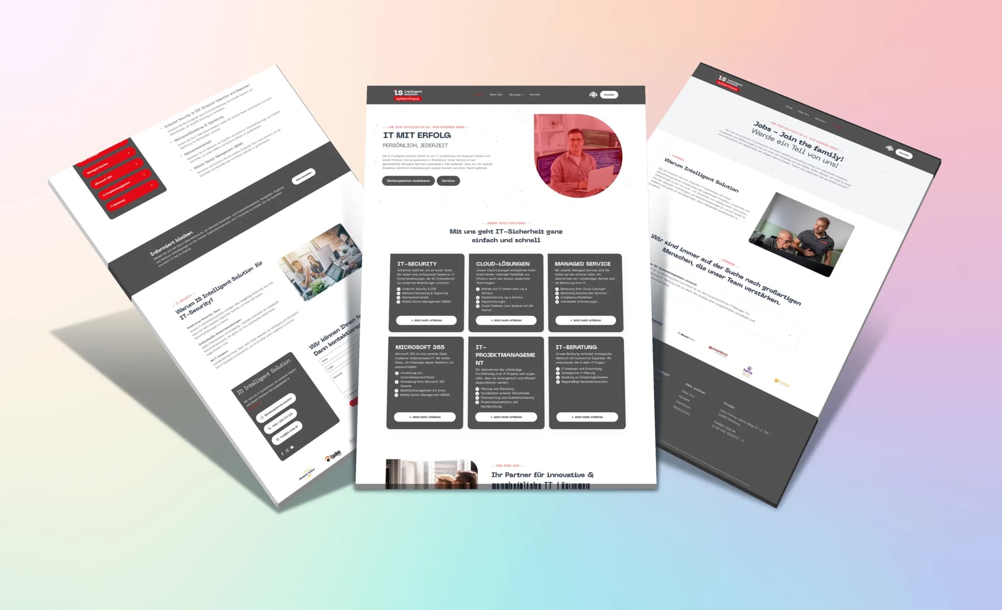 Mockup der Intelligent-Solution-Website